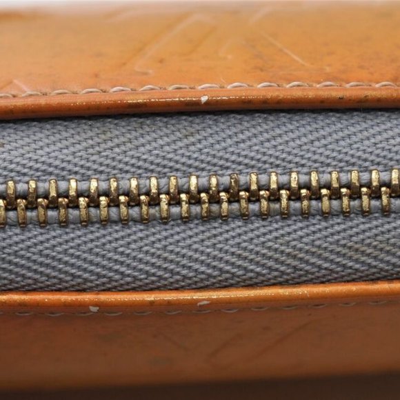 Authentic Louis Vuitton Vernis Lexington Hand Bag Pouch Yellow M91056 LV 5057I - Picture 5 of 16